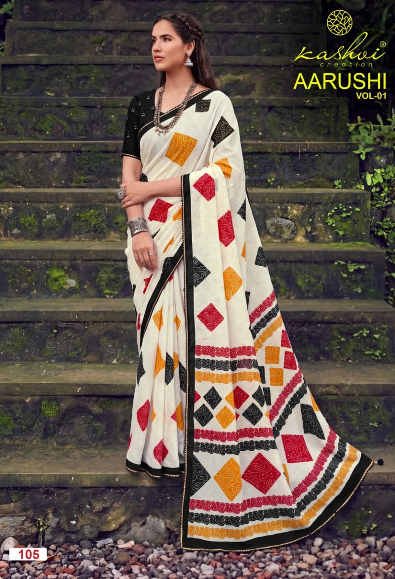 Aarushi Vol 1 By Kashvi Weightless Printed Fancy Saree 